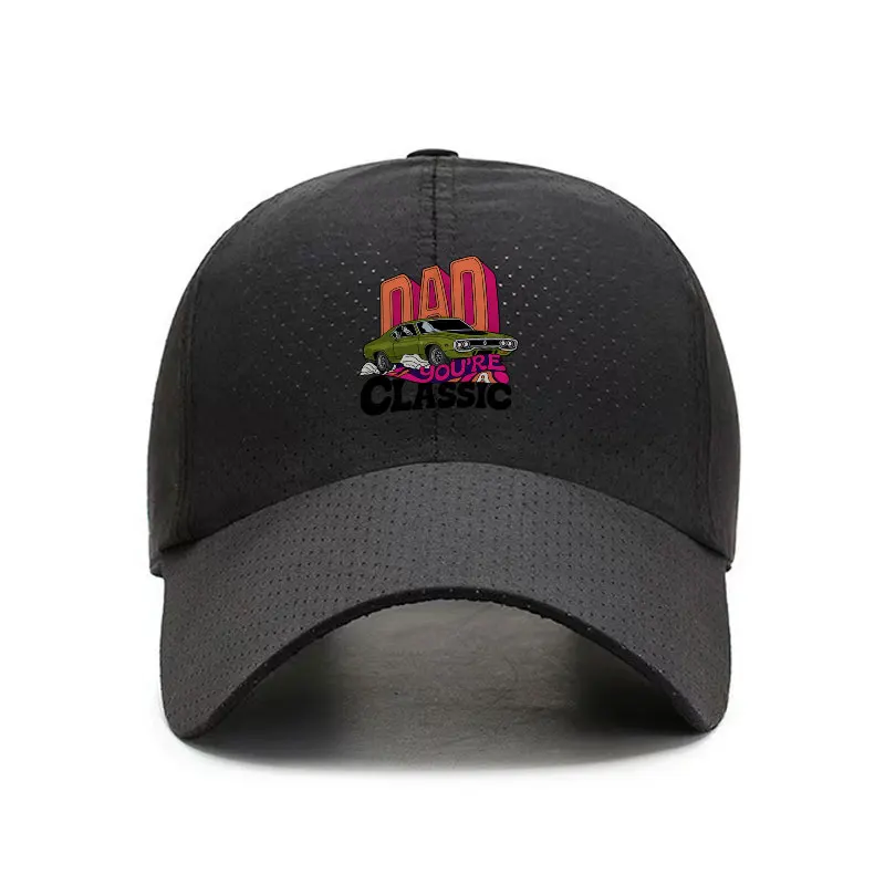 Classic Muscle Car Graphic Quick Dry Baseball Cap Unisex Sports Hat for Car Enthusiasts