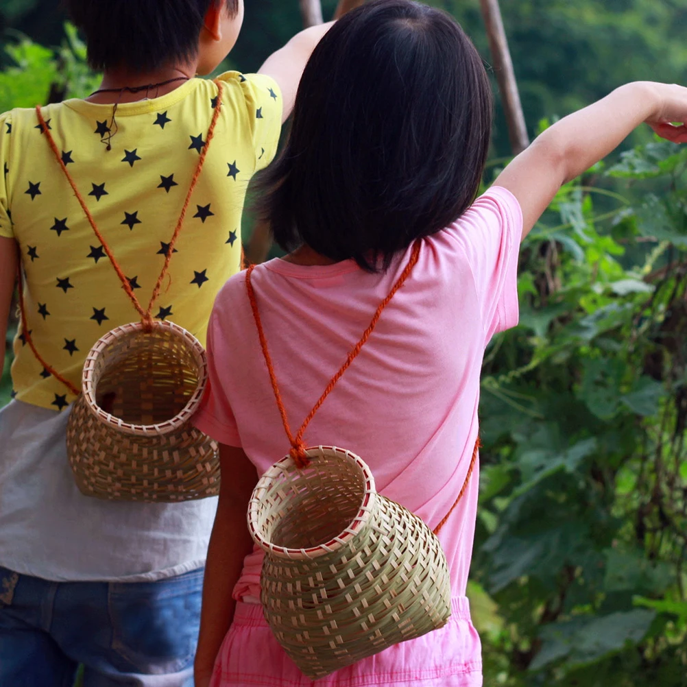 

Bamboo Woven Flower Storage Container Portable Fish For Home Decoration Pastoral Style Lightweight Odor Free Eco