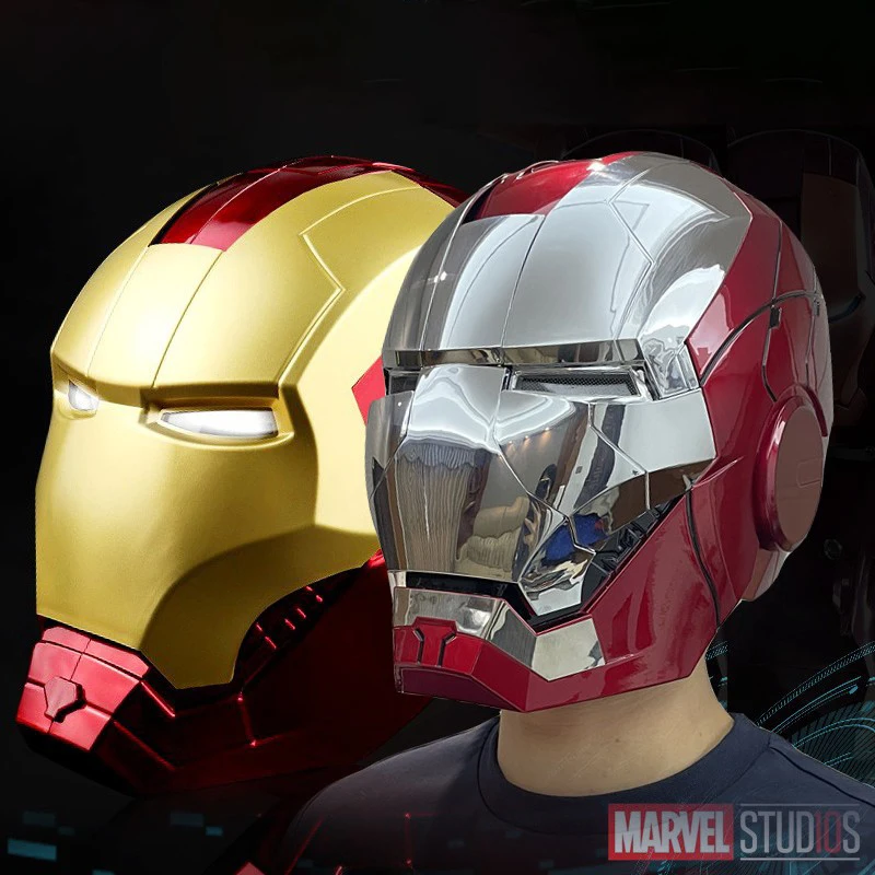 Mk5 New Cosplay Iron Man Mk5 Helmet Electric Multi-piece Opening and Closing Helmet Voice Control Eyes Model Children Adult Gift