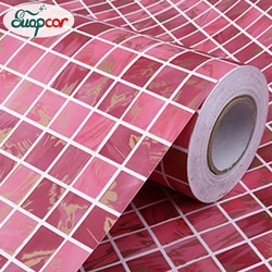 Thick Red Mosaic Waterproof Tile Wall Sticker Kitchen Oilproof High temperature Wallpaper Self-Adhesive Bathroom Renovation Film