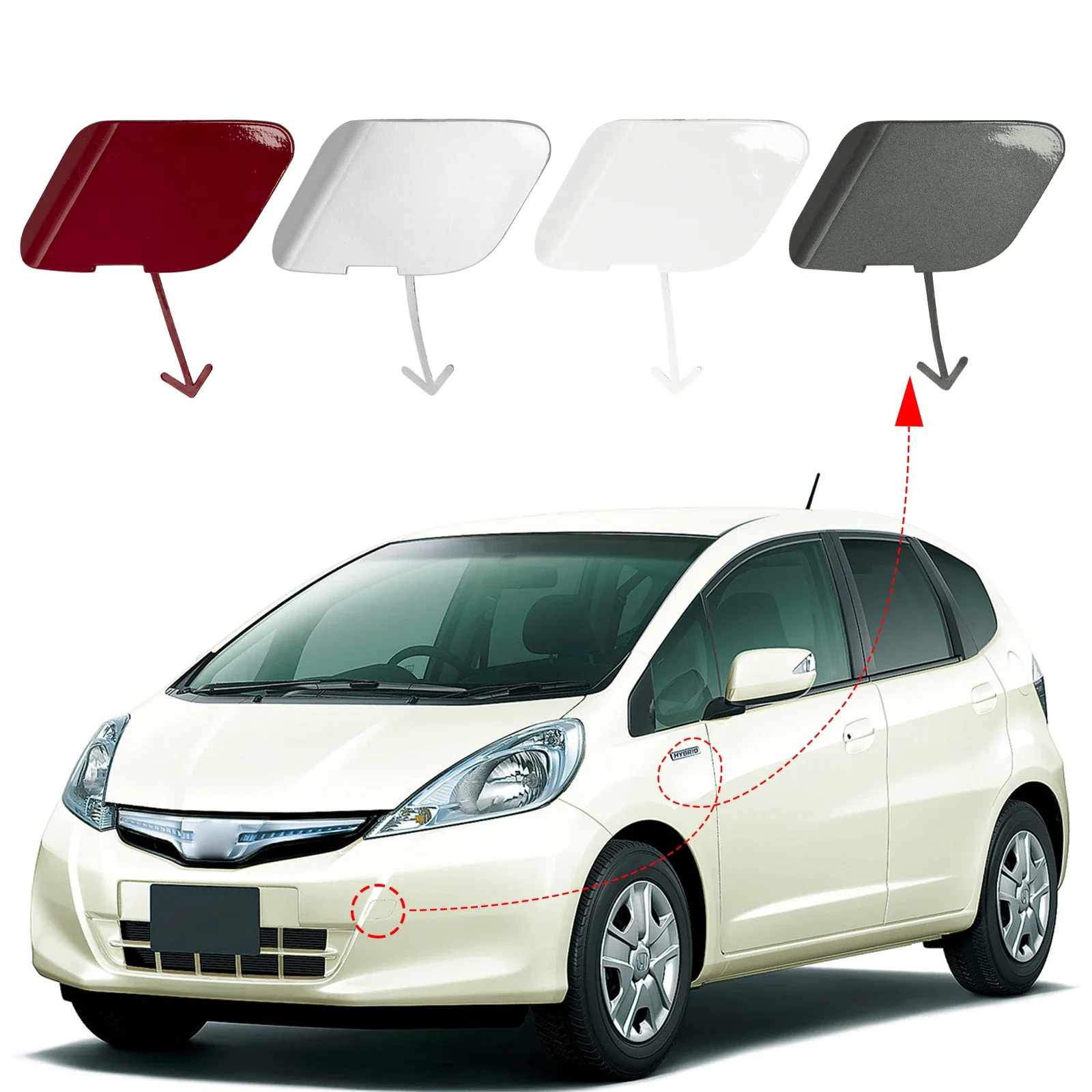 

Front Bumper Tow Hook Cover Cap Towing Eye For Honda Jazz Fit GE6 GE8 Accessories 2012 2013 2014 71104-TF0-900 71104TF0900