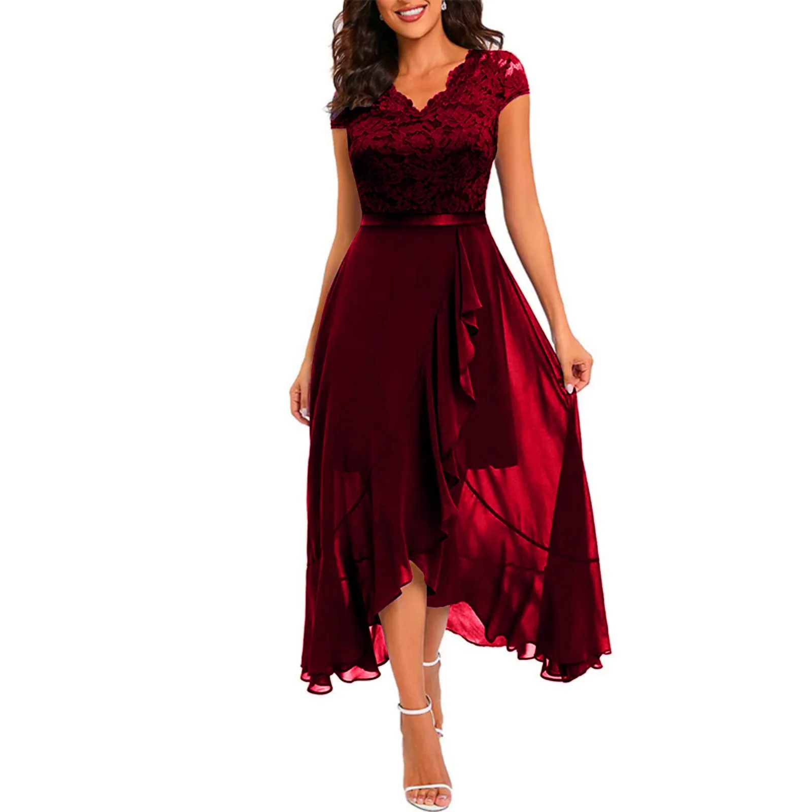 Autumn Satin Wedding Guest Dress Formal Dresses For Women Bridesmaid Dresses Elegant Womens Tops Dressy Cocktail Dresses Vestido