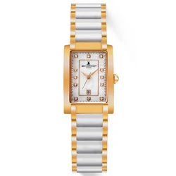 BERNY – montre à Quartz en céramique pour femmes, Bracelet avec boucle papillon, étanche, mode or, horloge féminine, cadeau d'anniversaire