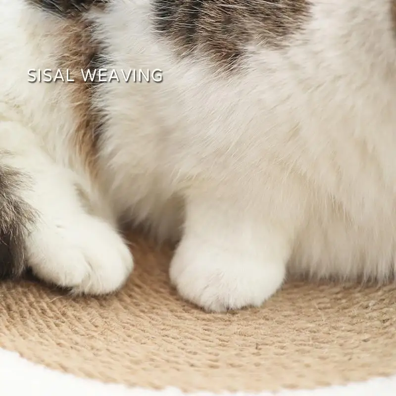 Round Sisal Cat Scratching Board Nest Integrated Wear-resistant Non-shedding Claw Grinder Cat Claw Basin Cat Toy Cat