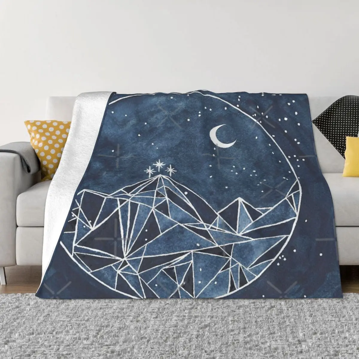 

Night Court Moon And Stars Plush Blankets Throw Blanket Blankets And Throws Throw Blanket