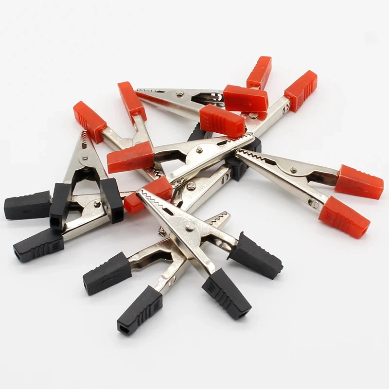 10 Pieces Metal Alligator Clips Test Clips, Electronic Product Test Clips With Screws And Solder Ports, Electrician Wire Clips