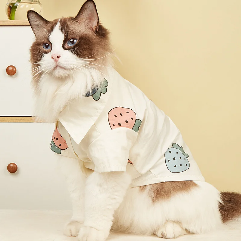 Fashion Sphynx Cat T Shirt Vest Summer Pet Clothes for Cats Gatos Garfield Shirts Katten Kleding Kedi mascotas Apparels Costume