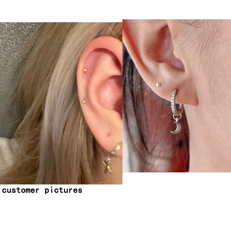 La Monada Mode Damen Ohrringe Silber 925 Halten Ohr Piercing 999 Silber Ohrringe Für Frauen Kugel Silber Ohrstecker Mädchen