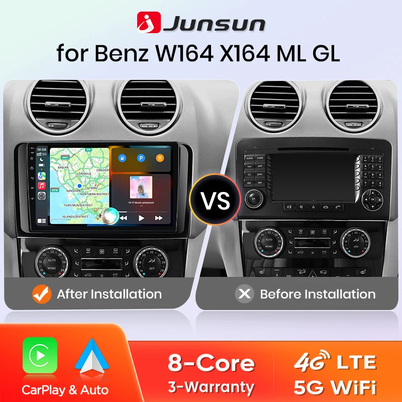 Brezžični CarPlay avtoradio za Mercedes