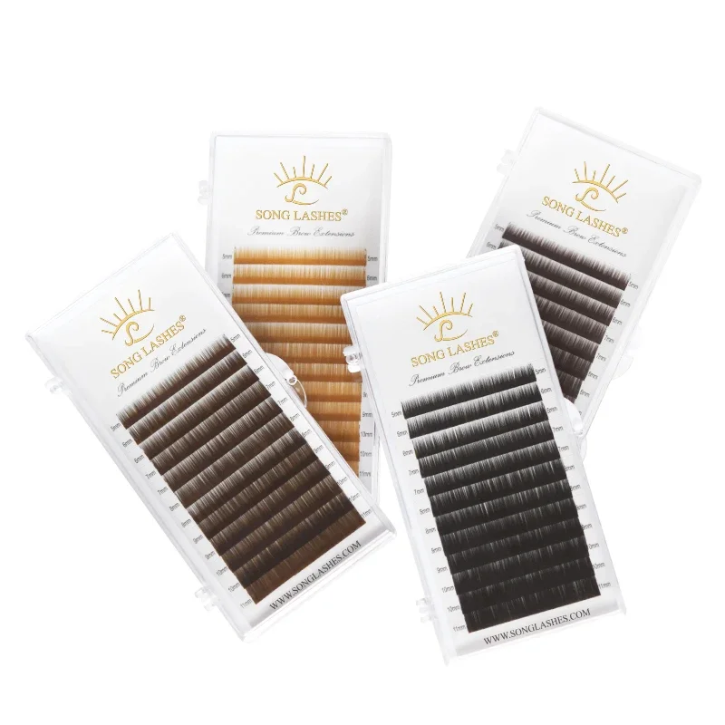 曲まつげ-カスタマイズされた眉毛エクステ,つけまつげ,プロのツール,カールなし,卸売り,高品質