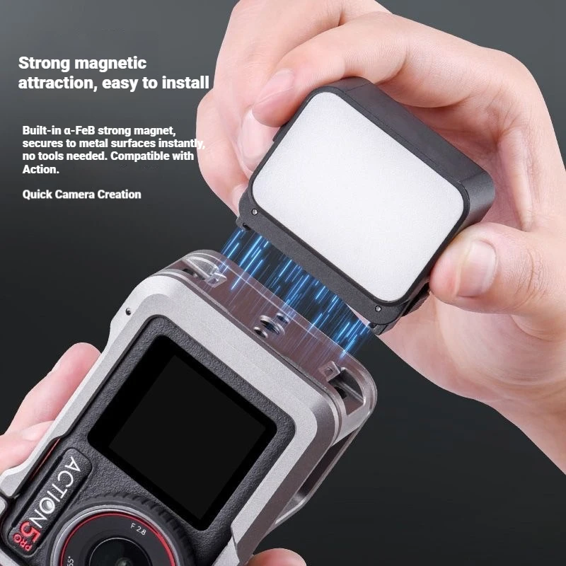 Horizontal and Vertical Metal Cage Frame for DJI OSMO Action 5 4 3 LED Light Accessories Aluminum alloy Protective Frame