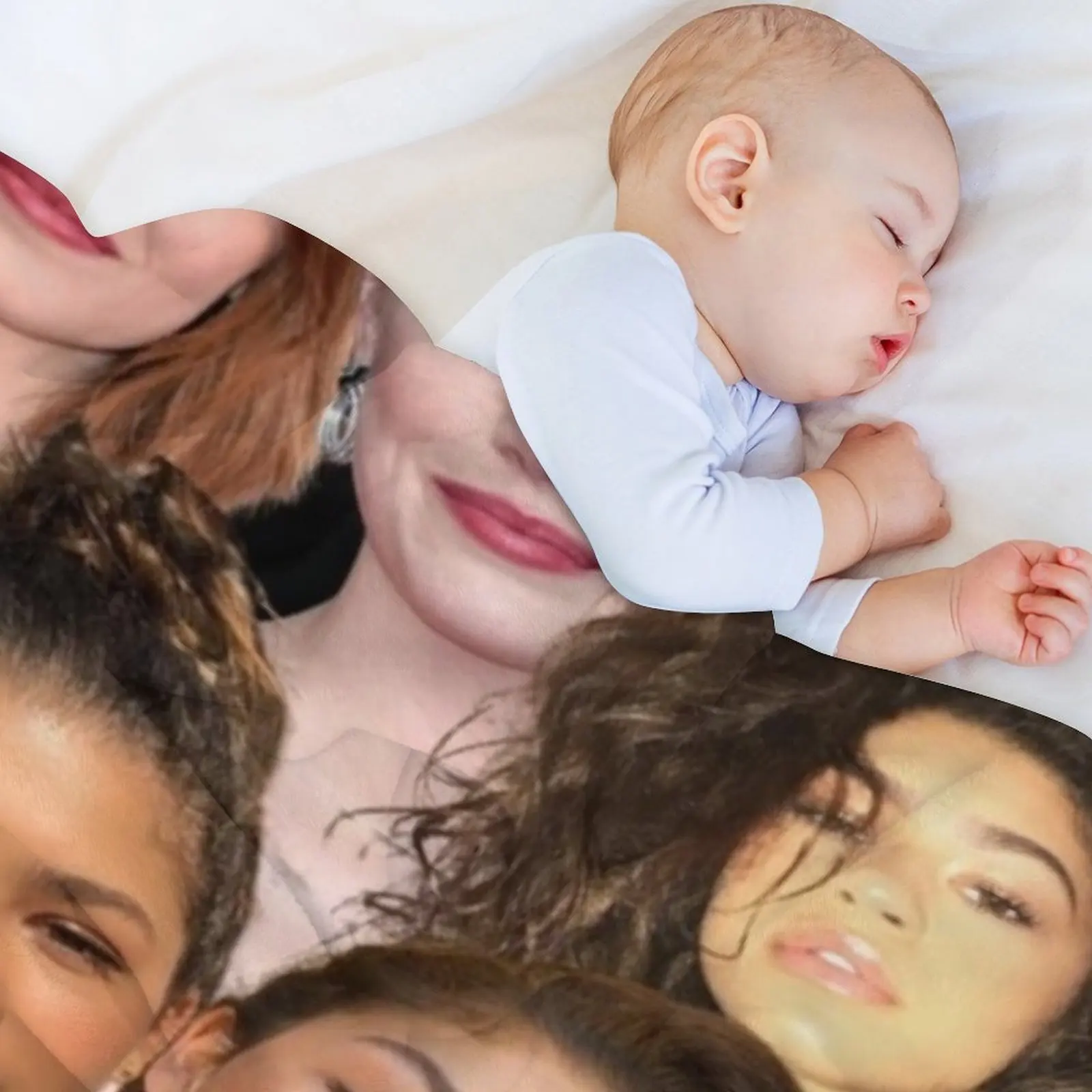 إيما ستون آند زندايا كولاج رمي بطانية الشعر السياحي الثقيلة المعزي البطانيات