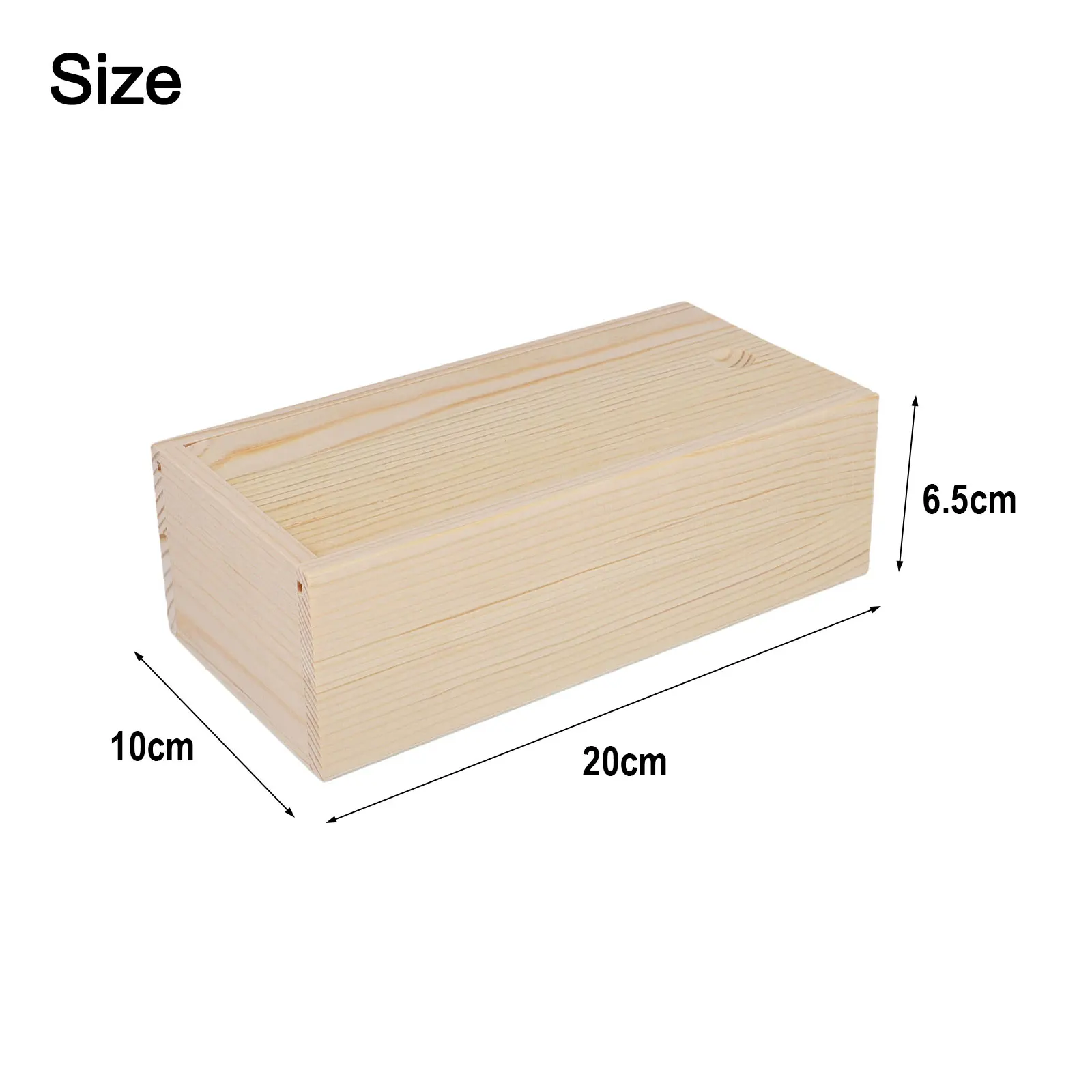 Scatola estraibile in pino con coperchio scorrevole Scatola di legno Scatola di immagazzinaggio in legno Cassetto per tronchi Custodia per gioielli in legno Custodia fai da te scatola di legno