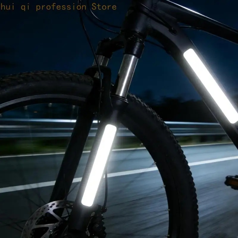 Schwarze reflektierende Helmaufkleber für verbesserte Sichtbarkeit beim Radfahren bei Nacht H8WE – Detail 9