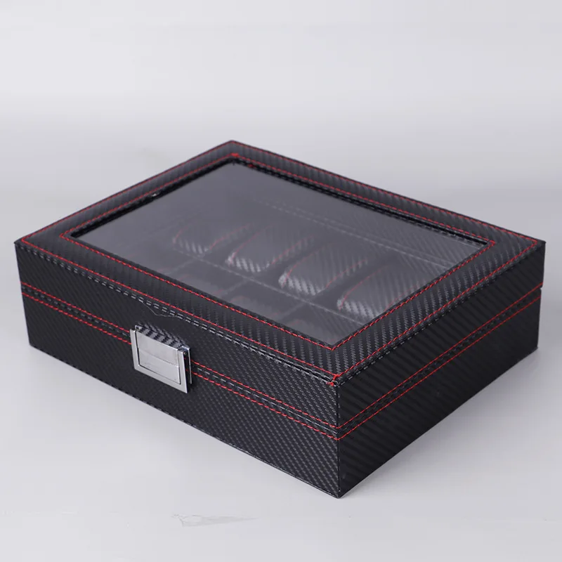 

High Grade Carbon Fiber PU Leather Watch Storage Box