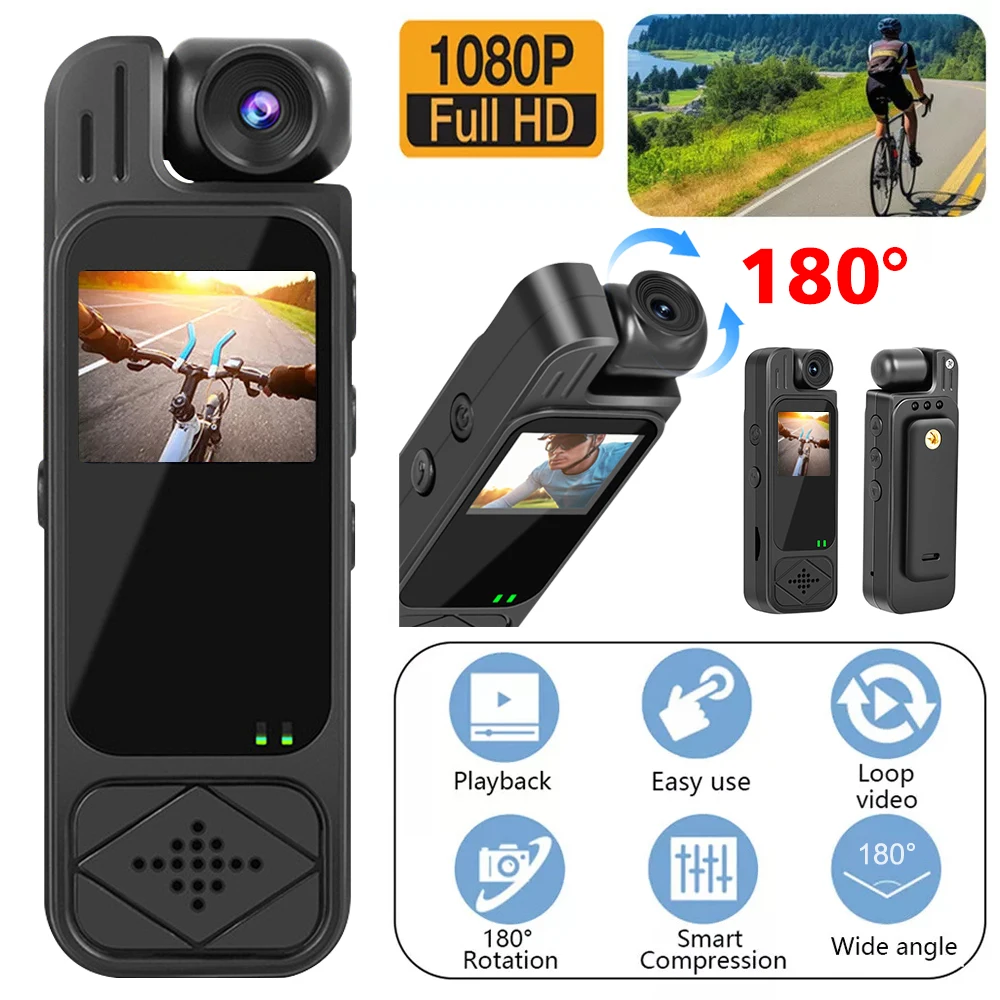 HD 1080P Mini Camera Portable Digital Video Recorder Worn Police Small Body Cam Infrared Night Vision Sports DV Camcorders