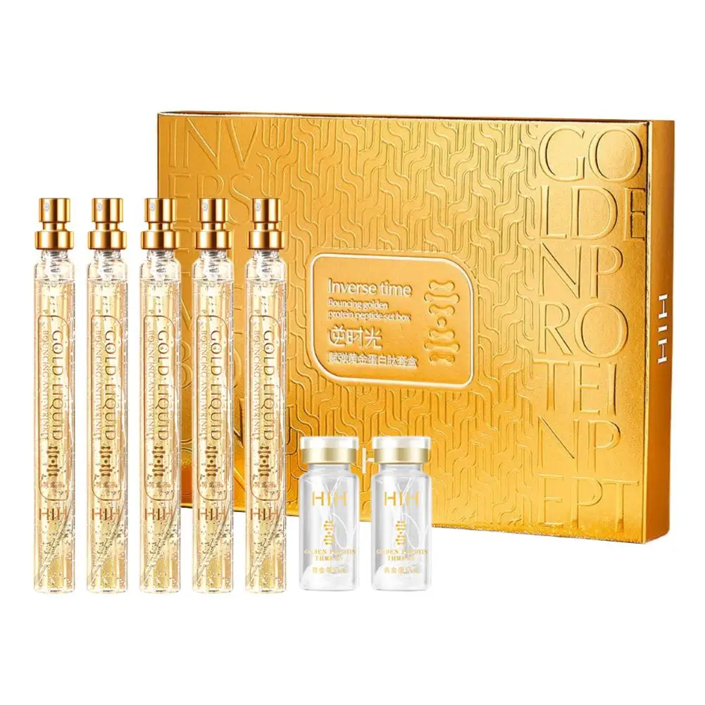 

Растворимые нити для лифтинга лица: коллагеновая эссенция, протеиновые пептиды, золотая шелковая нить, сыворотка для лифтинга и укрепления кожи