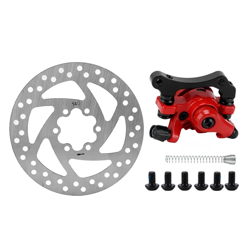 ABOK-Wear Resistant Brake Disc Caliper Kit 140Mm 6-Hole Aluminum Alloy For Electric Scooters