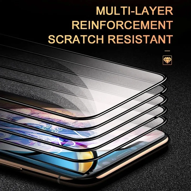 4PCS Full Cover Tempered Glass for iPhone 14 Pro Max 14 Plus 15 9D Screen Protector for iPhone 13 Pro Max 12 11 13 Mini Glass