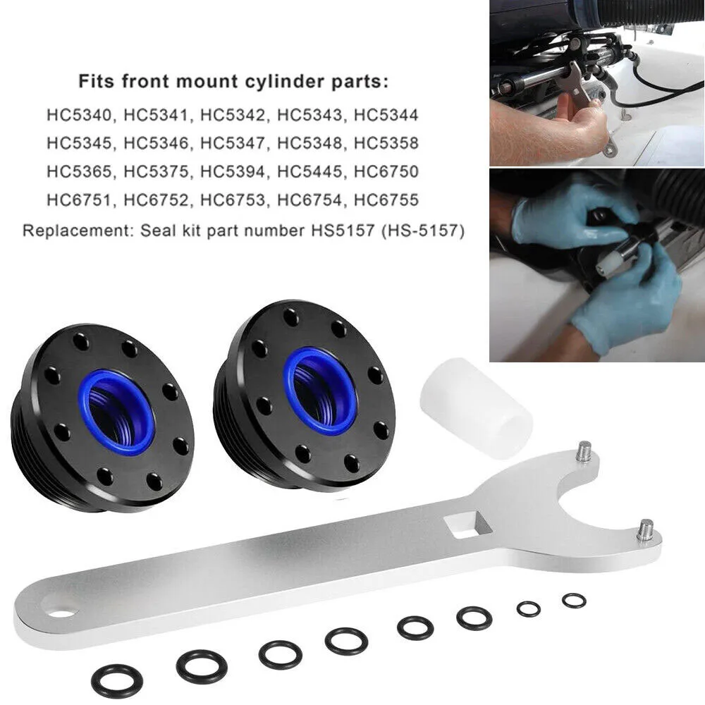 HS5157 Front Mount Hydraulic Steering Cylinder Seal Kit & Wrench For Seastar Hc5340 Hc5341 Hc5342 New