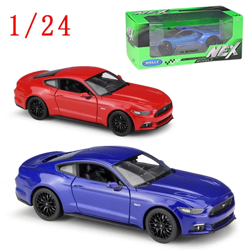 

WELLY литая под давлением 1/24 модель автомобиля Ford Mustang 2017, Ford GT, модель автомобиля из сплава, игрушки для мальчиков, оригинальная коробка