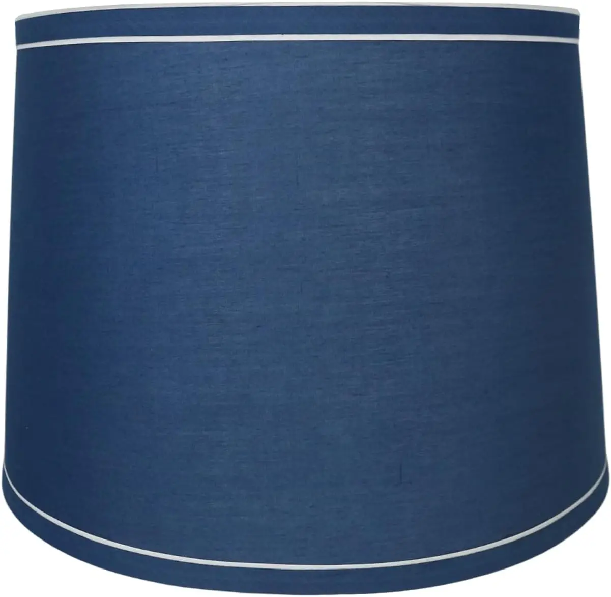 

Французский абажур с белой отделкой 12x14x10 дюймов, темно-синий