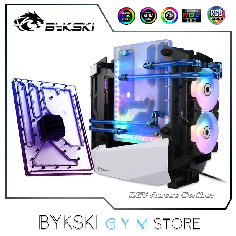 

Bykski Waterway Board Kit For Antec Striker Case,Distro Plate +Radiator+Fittings+Pump+Fan For Cooling System,RGV-Antec-Striker-P