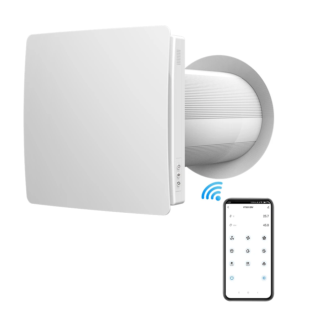 Heat Recovery Ventilation Wall Mounted Wifi Heat Excenge Recuperator Fresh Air Ventilation System For home