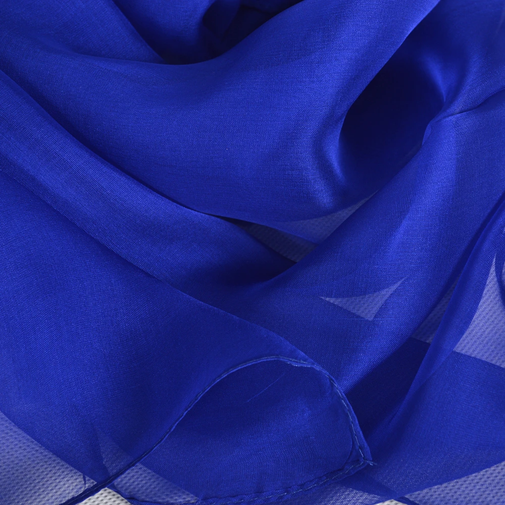 [BYSIFA] Dark Blue Winter Large Scarf Shawl Female Fashion 100% Mulberry Silk Long Scarves Wraps Spring Fall Silk Scarf Cape