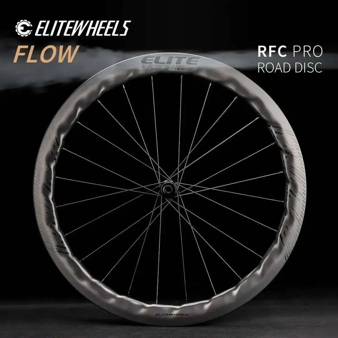 

ELITEWHEELS Трещотка система AERO Дорожный диск Карбоновая колесная пара Ступица с центральным замком RFC PRO Ширина 28 мм Глубина 50 мм Диски Велотресс Велоспорт