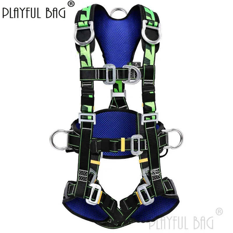 

Full body five-point Climbing Harness waist protection high-altitude work safety belt polyester protection rope ZL232