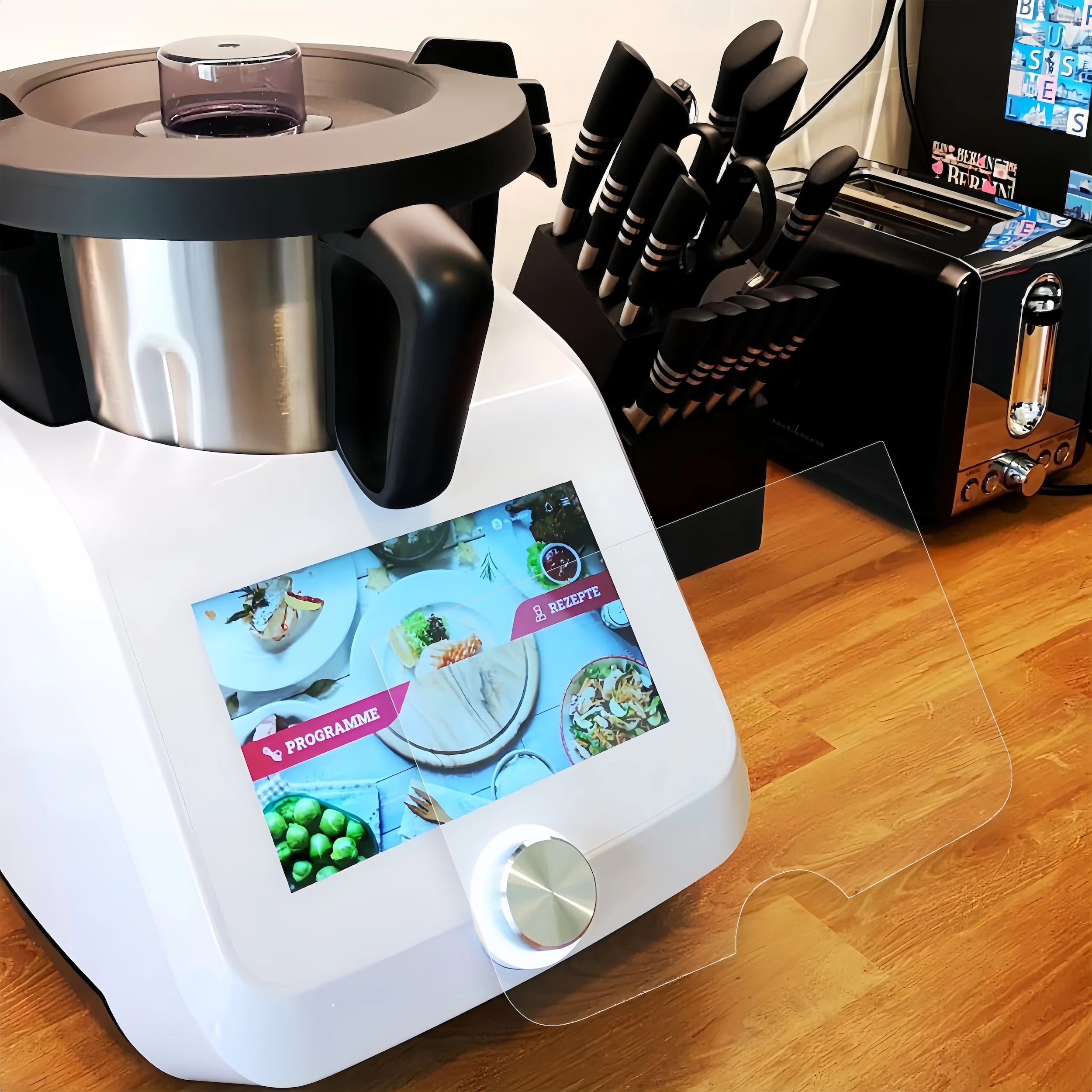 Protector de pantalla de vidrio templado de alto aluminio, 2 uds., funciona con Monsieur Cuisine, licuadora inteligente, accesorios de cocina, película protectora