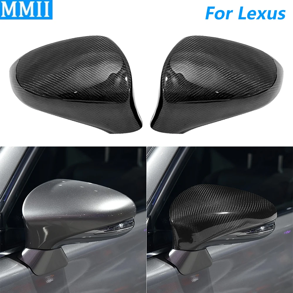 

For Lexus CT ES IS GS LS RC RCF Real Dry Carbon Fiber Rearview Mirror Cover Panel Trim Car Accessories Modification Decoration