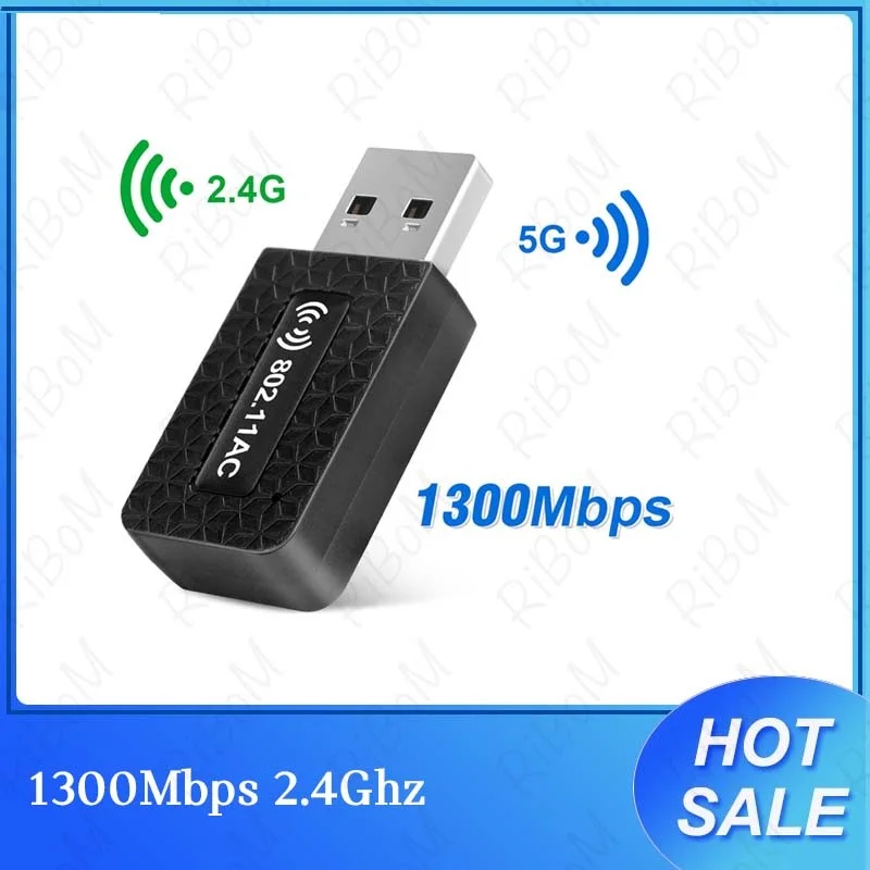 

Wi-Fi адаптер 1300 Мбит/с Антенна Ethernet-приемник сетевая карта Wi-Fi USB 3,0 модуль для ПК 5 ГГц