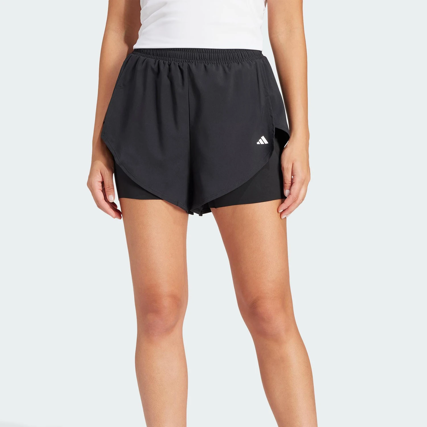 

Adidas genuine 2025 Summer Women's 2-in-1 Fitness Shorts IQ2655