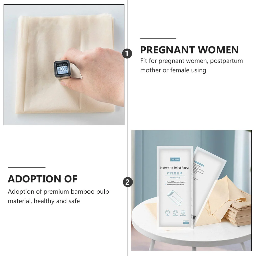 Delivery Room Paper Home Toilet Pregnant Woman Tissue Portable Hand Towels Maternity Bamboo Female Original Natural Color Pulp