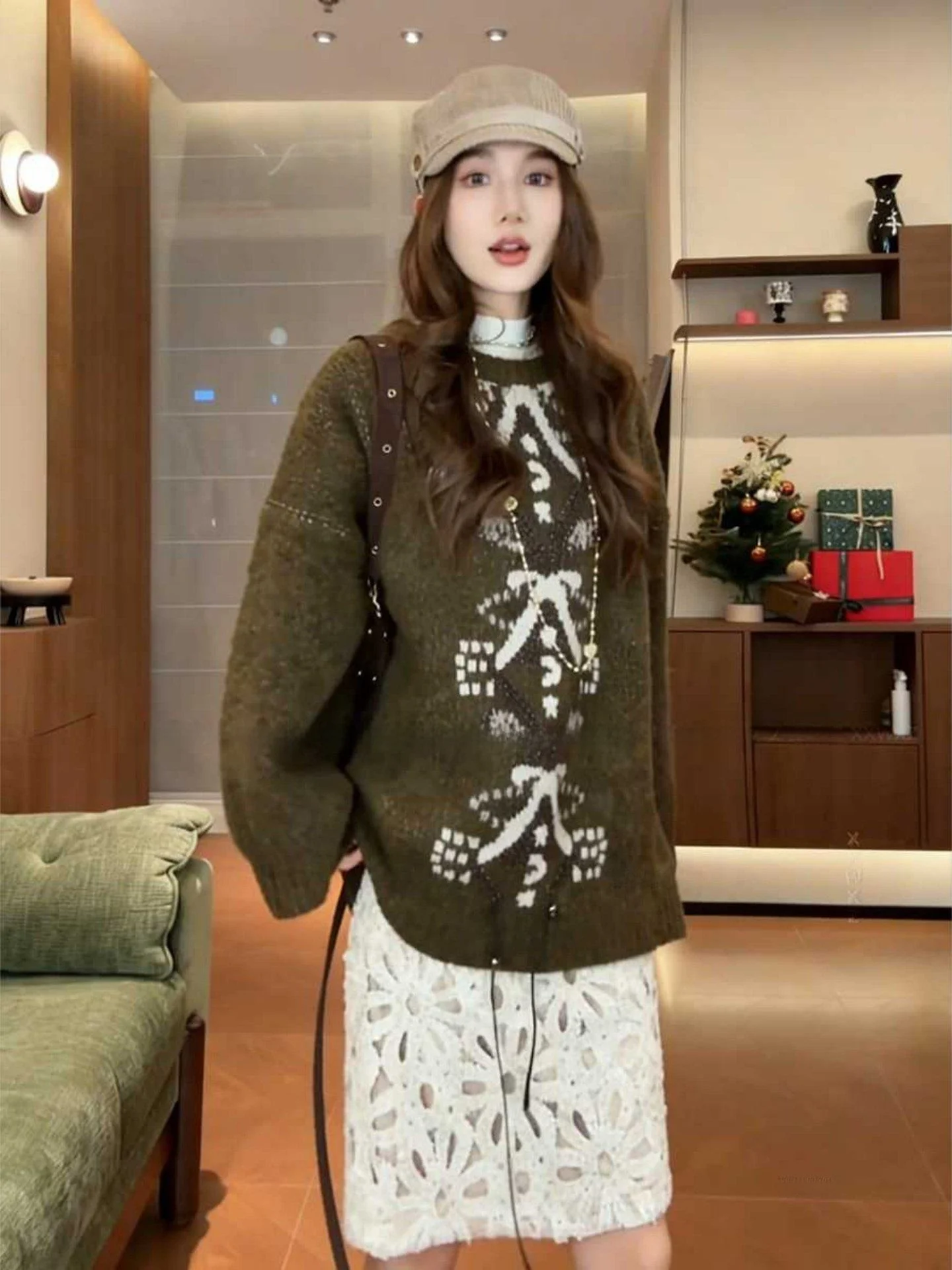 

Ретро-комплект для женщин: элегантный вышитый топ и юбка, привлекательный комплект из двух предметов, весенний тренд, повседневный свободный крой