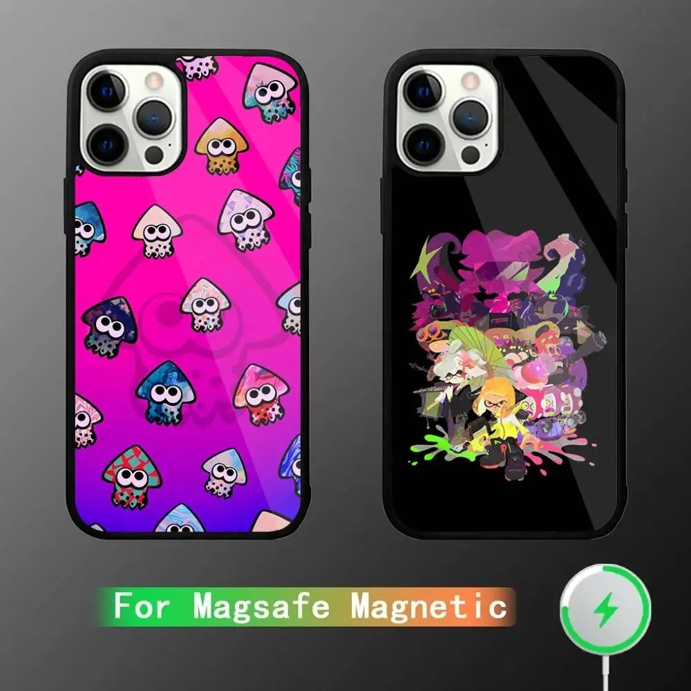 

Game S-Splatoon 3 Phone Case For iPhone 17,16,15,14,13,12,11,Pro,Max,Plus,Mini,SE4,E Magnetic Magsafe Wireless Charging