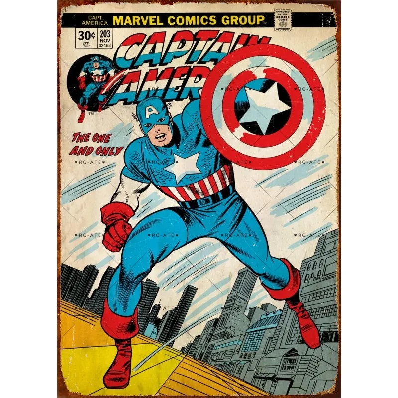 Retro Avengers Metal Tin Sign Superhero Spider Man Metal Poster Tin Plaque Children's Room Club Metal Wall Art Decor Mural Gift