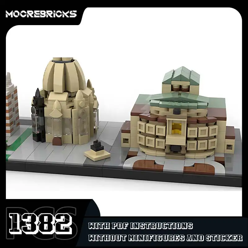 MOC-71170 Dresden Skyline Klocki Konstrukcyjne Architektura Miasta Model Małe Cząsteczki Oryginalne Klocki Ekspozycyjne Zabawki Prezent na Boże Narodzenie