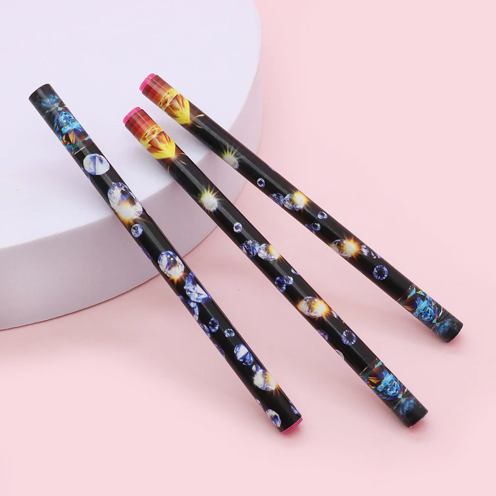 Lápiz de cera autoadhesivo para decoración de uñas, herramienta recolectora de cristal de piedras preciosas de resina para decoración de uñas, punta de uña, bolígrafo de cera, 3 uds.
