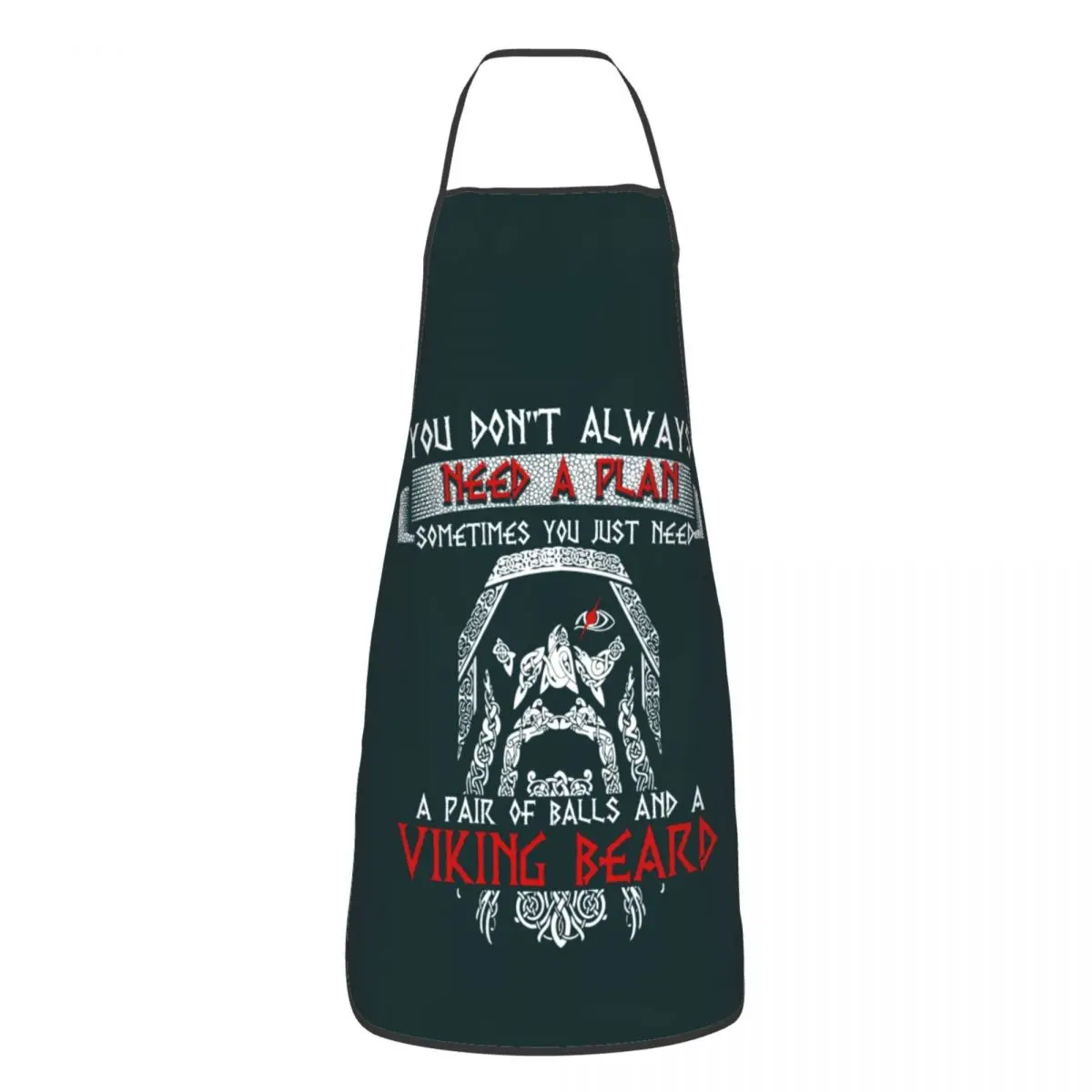 Viking Beard Gifts Bib Apron Adult Women Men Chef Tablier Cuisine for Cooking Kitchen Norse Valhalla Warrior Odin Painting