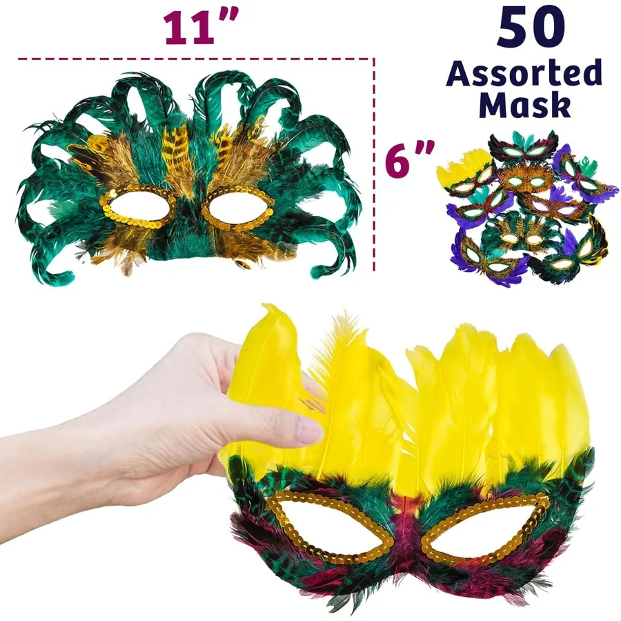 أقنعة ماردي غرا السائبة للحفلات التنكرية للكرنفال: أقنعة تنكرية متعددة الاستخدامات للنساء والرجال ومثالية لتزيين الحفلات #2