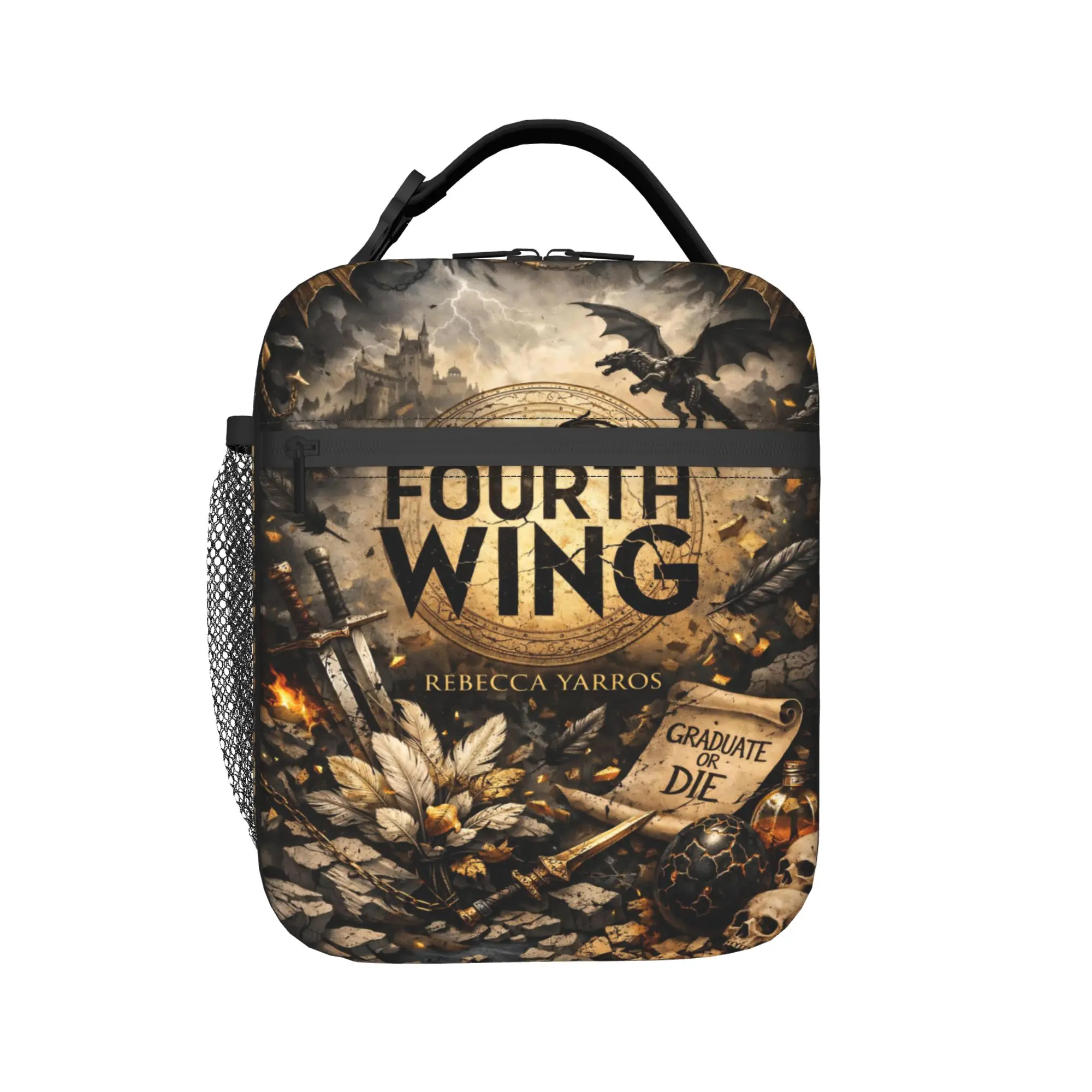 F-Fourth W-Wing Dragon Thermal Insulated Lunch Bags for Office  Portable Bento Box Men Women Cooler Thermal Lunch Box