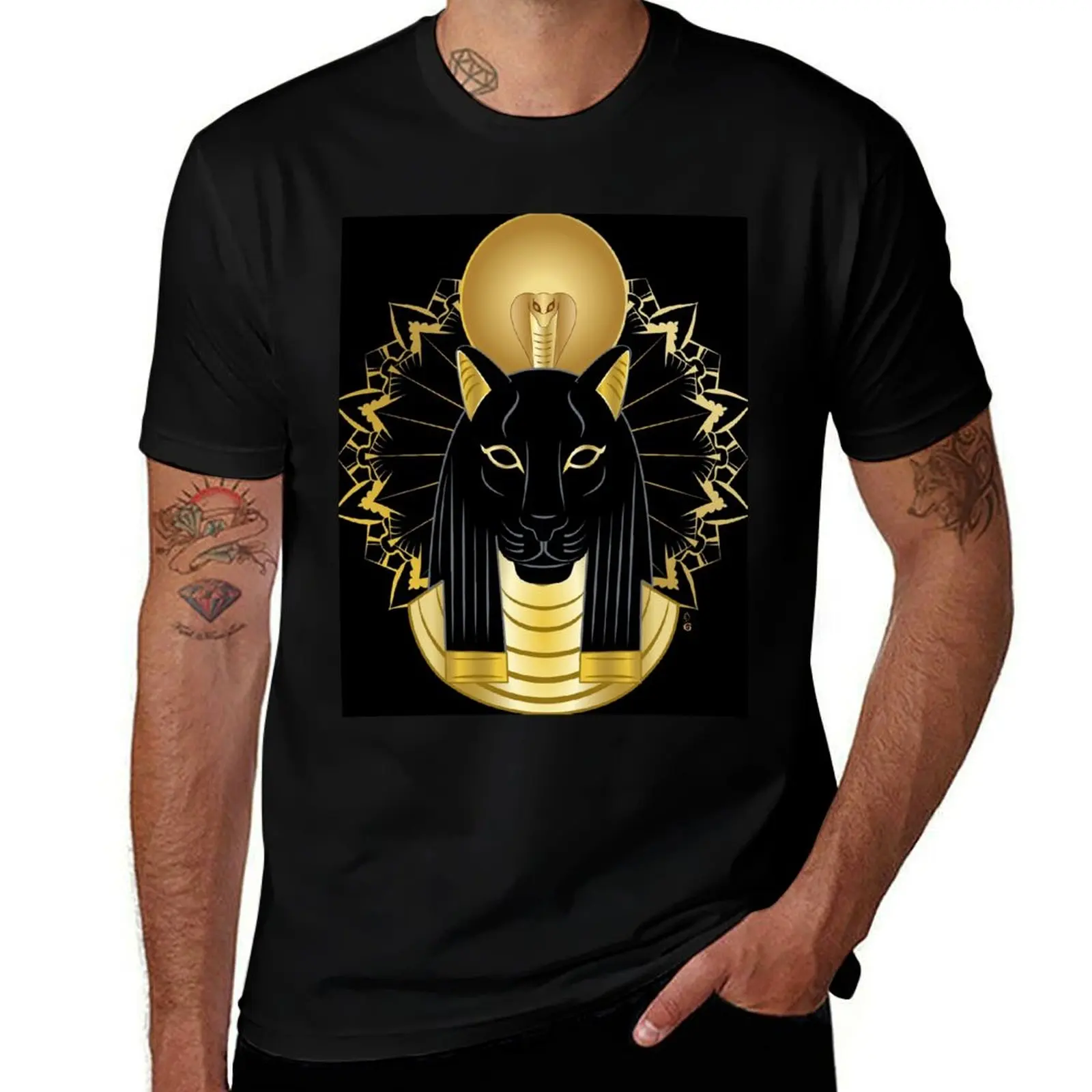 الآلهة المصرية Sekhmet تي شيرت رجل تي شيرت للرجال g رجل تي شيرت للرجال القطن تي شيرت حزمة تي شيرت #1