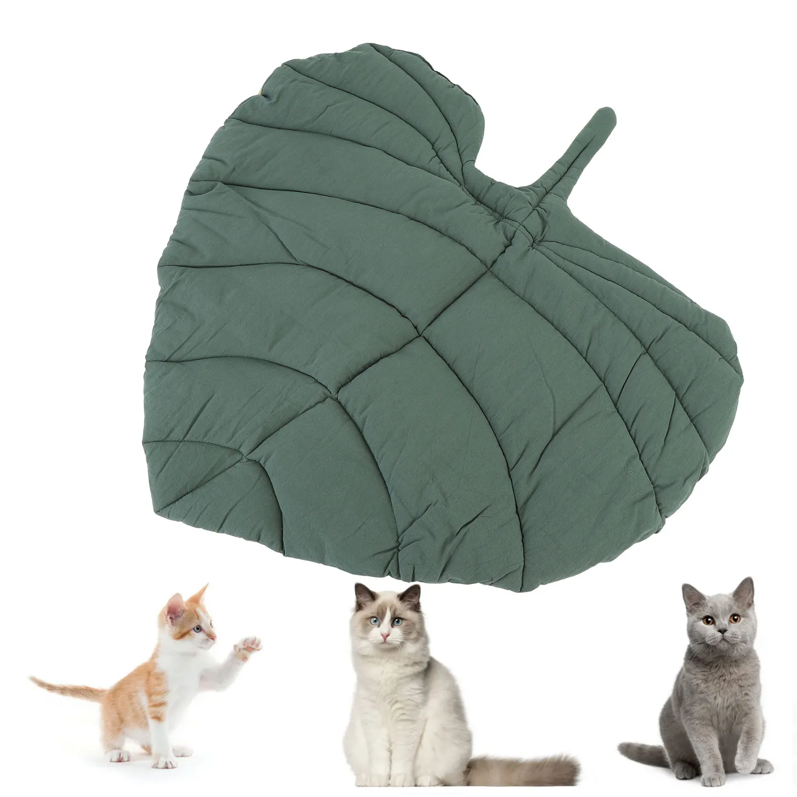 

Cat Mat Leaf Shaped Cats Bed Thickened Comfortable Cartoon Cat Pad Soft Warm Pet Blanket For Indoor Dogs