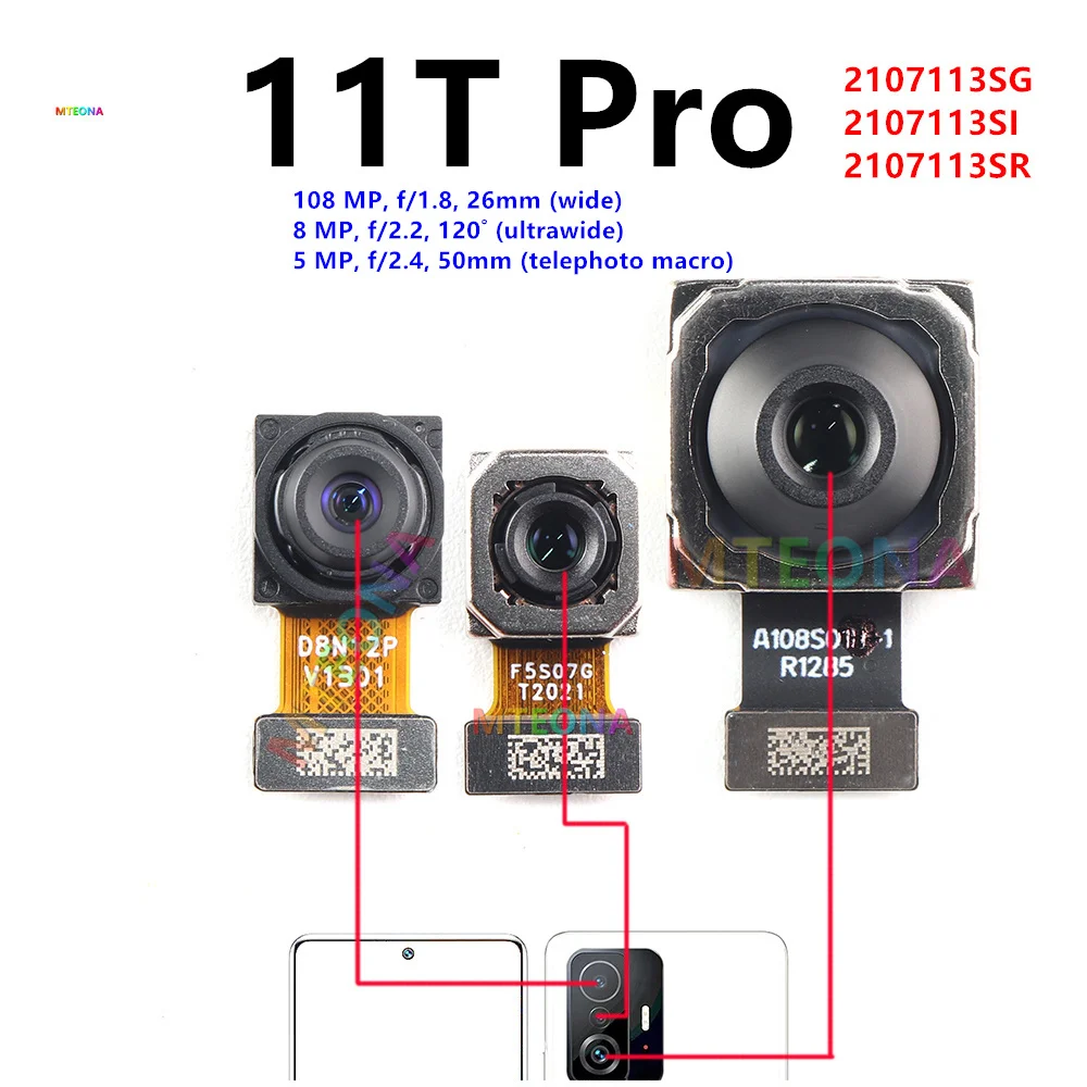 Front Rear Back Camera For Xiaomi 11T Pro mi11T 11TPro Camera