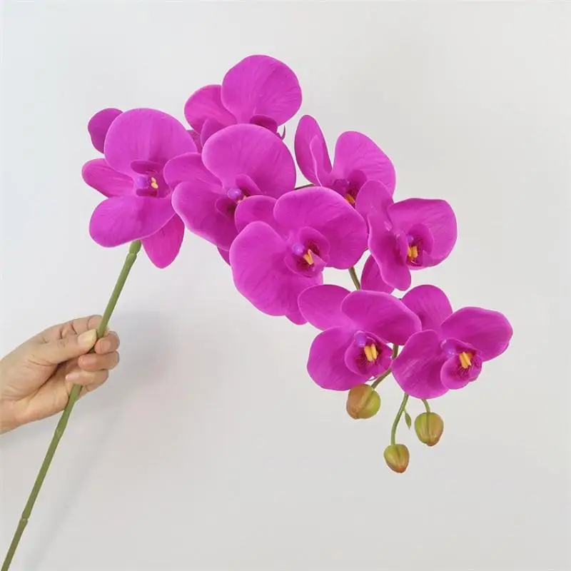 1Pcs Simulation Single Branch 8-Head Butterfly Indoor Decoration Simulation Flower Plastic Artificial Flower Wedding Decoration