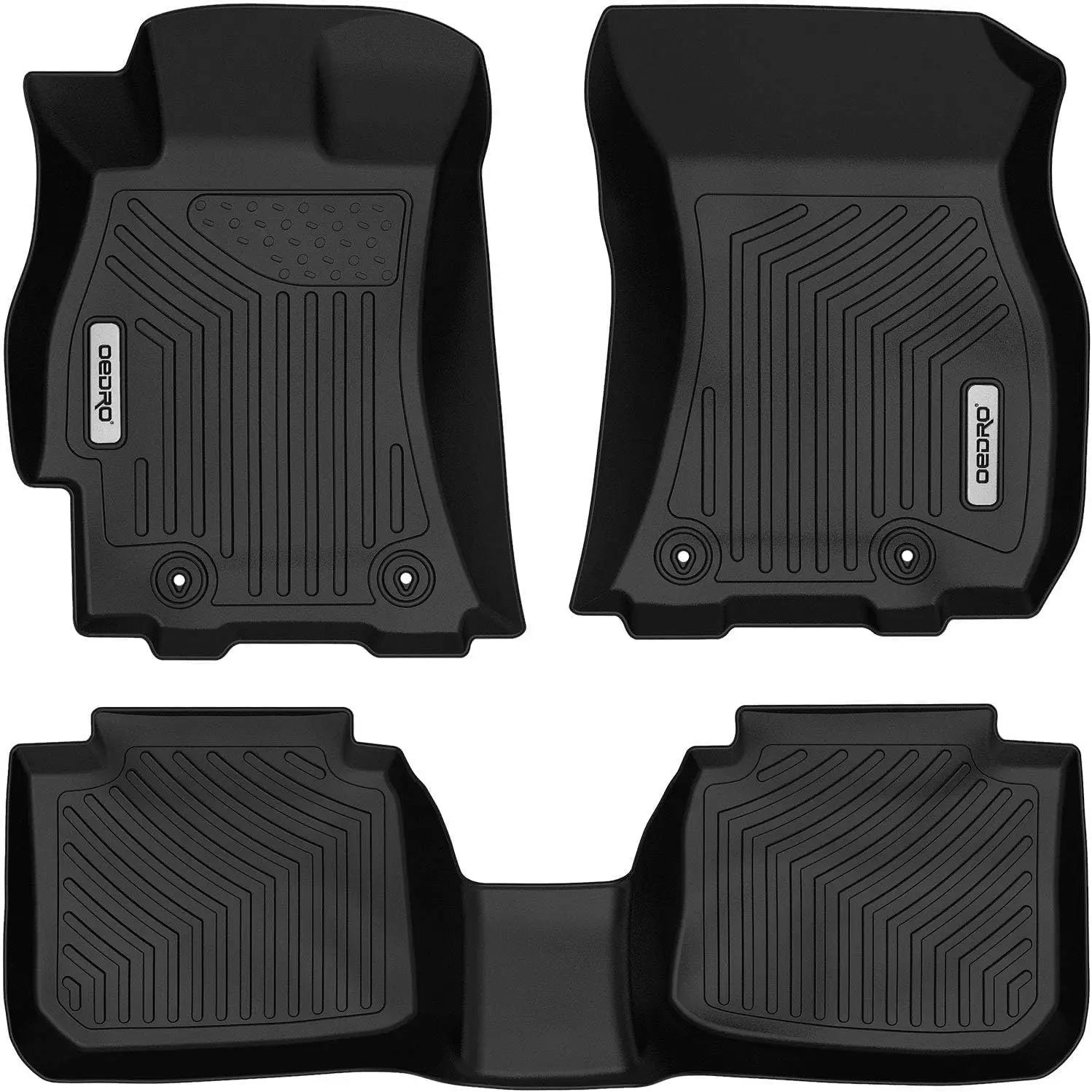 

Floor Mats Fit for 2015-2019 Subaru Outback/Legacy, Black TPE All Weather Guard 1st and 2nd Row Liners, non-toxic, odorless