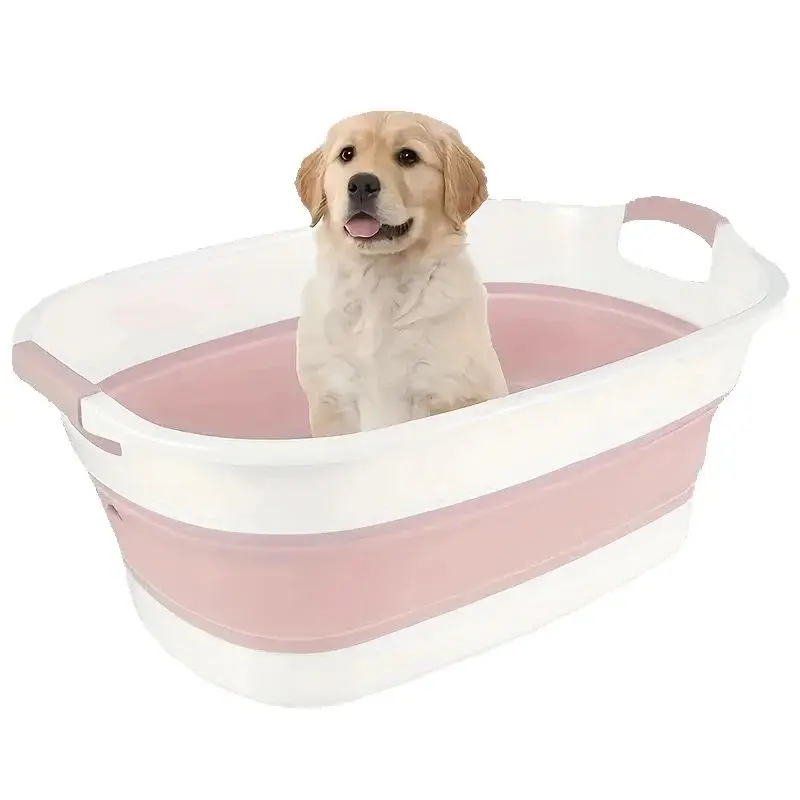 

Folding Bathtub Storage Non-Slip Cat Dog Bath Tubs Safety Children Baby Folding Bath Tub Bathroom Accessorie Pet Wash Tub
